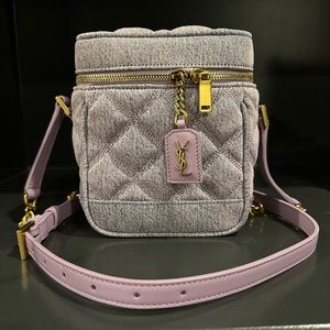 Saint Laurent Denim Vanity Crossbody Bag